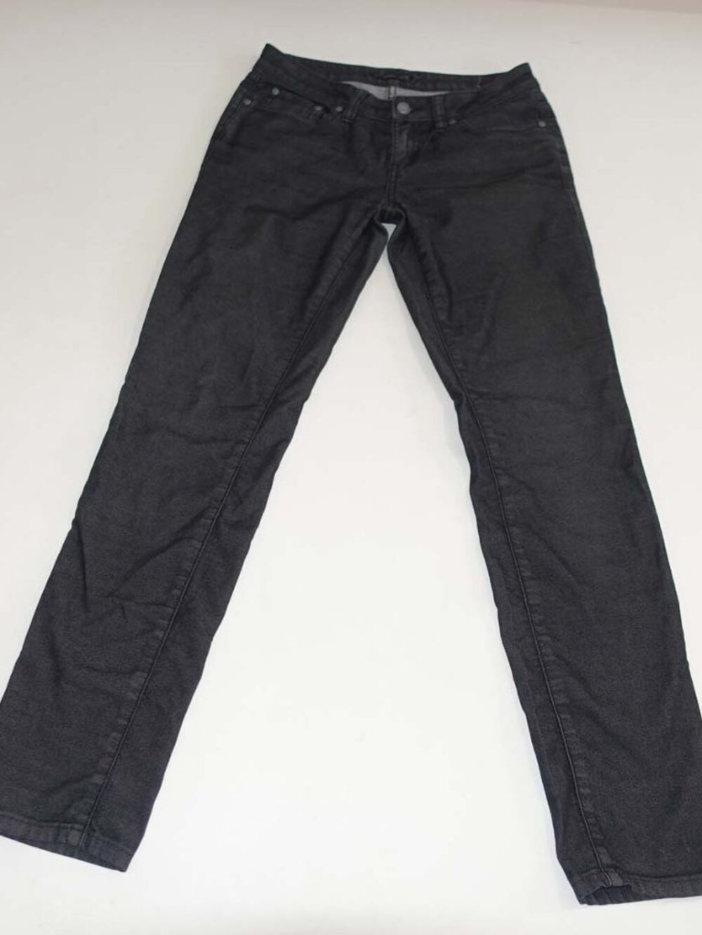 Prana Women's Kara Skinny Jeans Size 2 / 26 Dark Gray Low Rise 30.5" Inseam